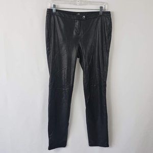 ABS Platinum Black Faux Leather Pants